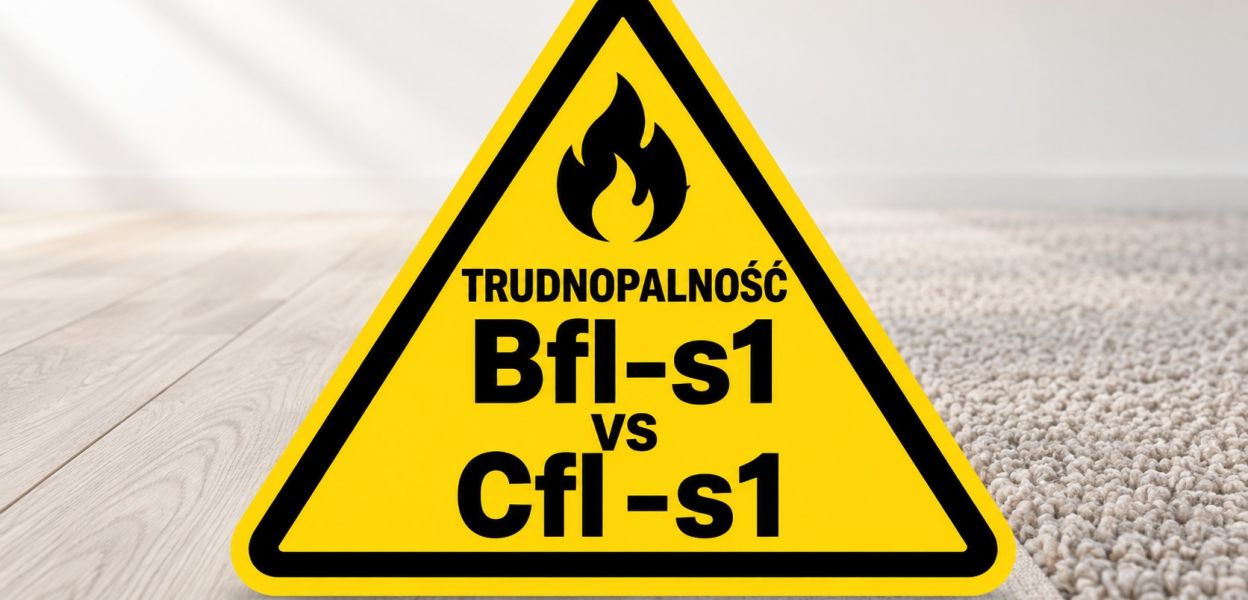 Klasy reakcji na ogień wykładzin: Bfl-s1 i Cfl-s1