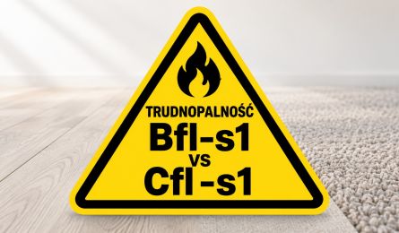 Klasy reakcji na ogień wykładzin: Bfl-s1 i Cfl-s1